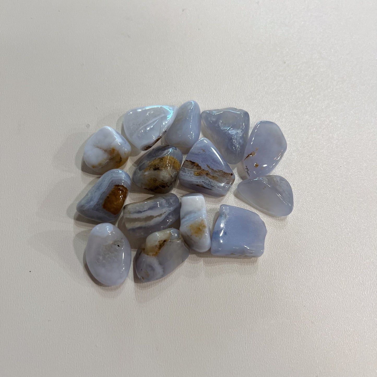 Blue Lace Agate/Blue Chalcedony Tumble