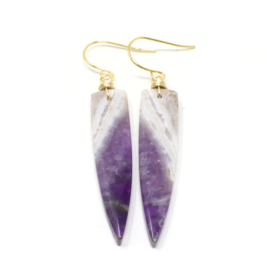 Amethyst Spike Earrings