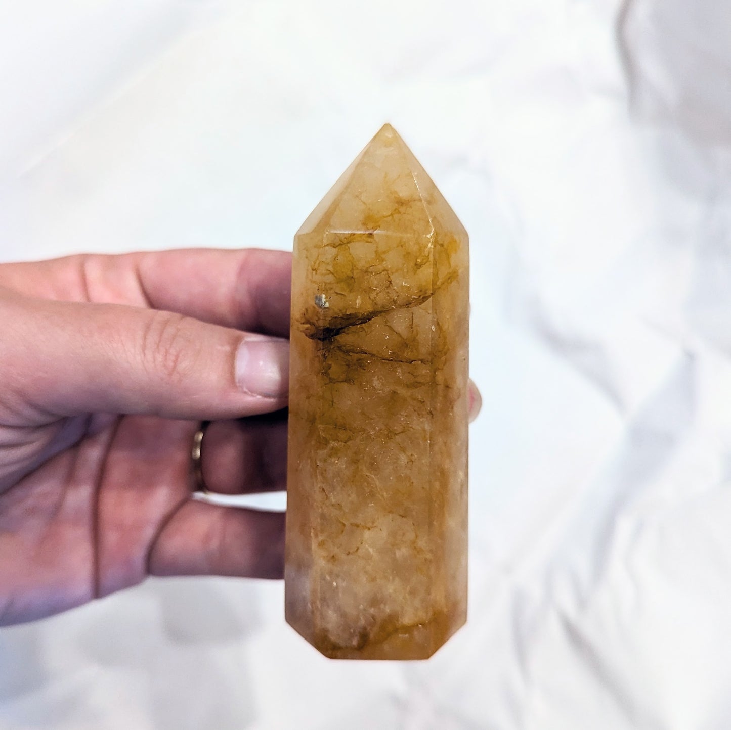 Yellow Hematoid Quartz (Golden Healer) Tower