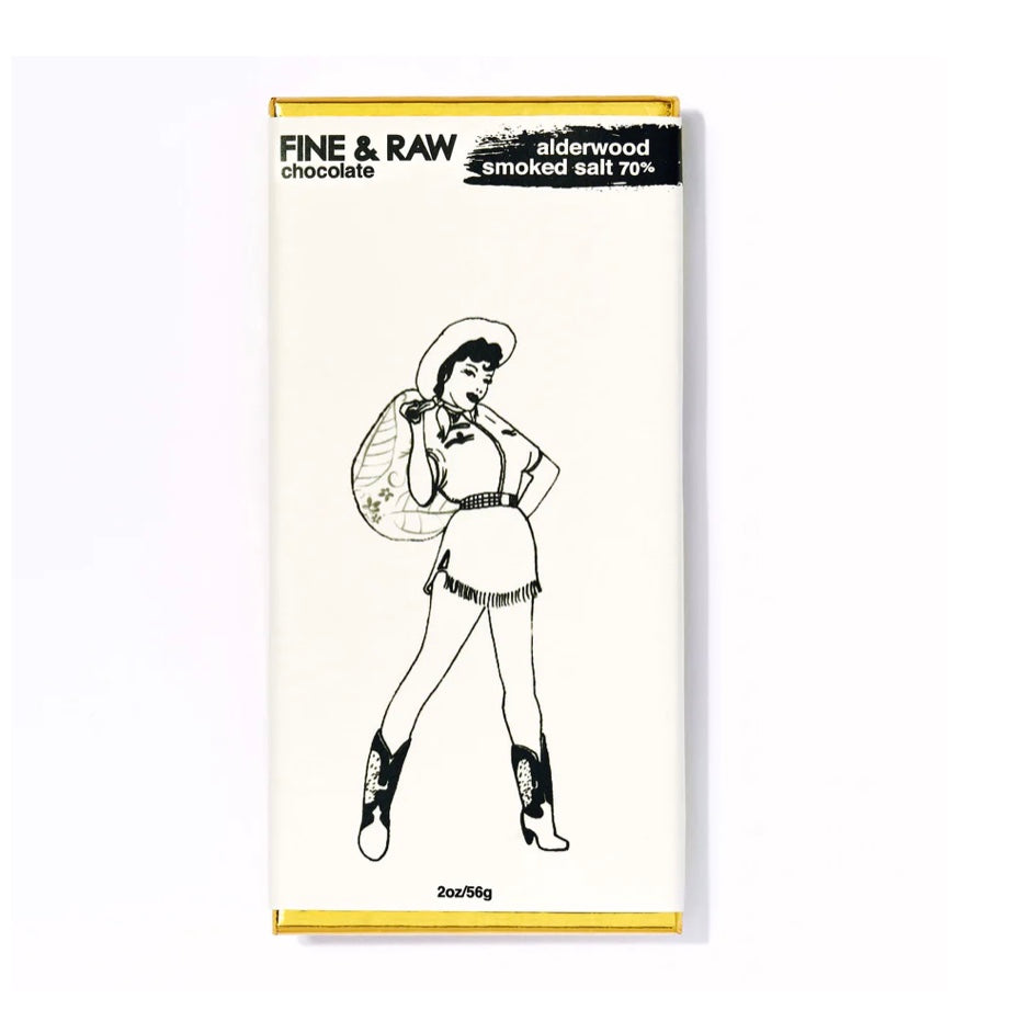 2oz Alderwood Smoked Salt Chocolate Bar