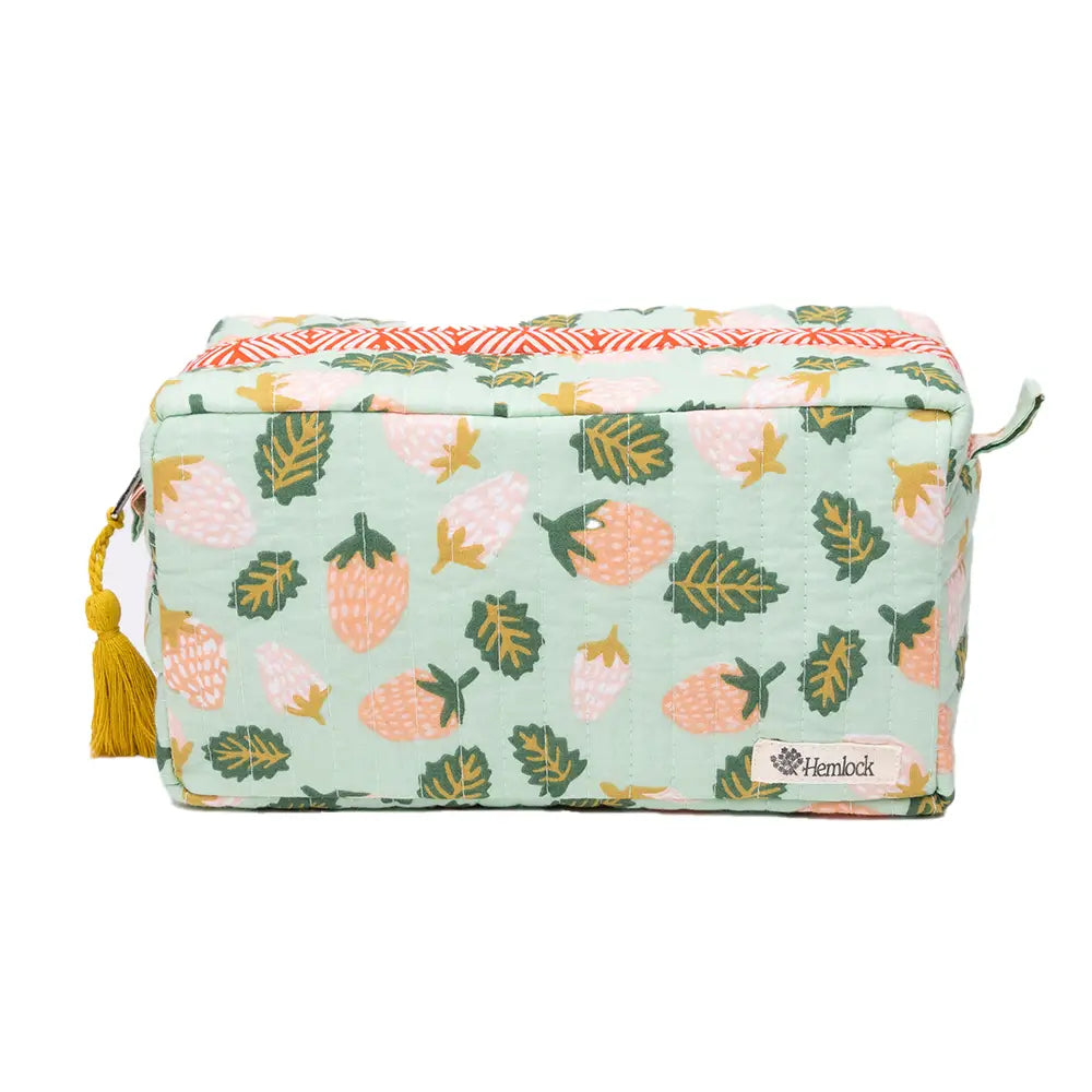 Suzette Quilted Lined Box Tote/Dopp Kit