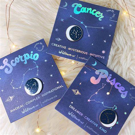 Zodiac Constellation Enamel Pin - Capricorn