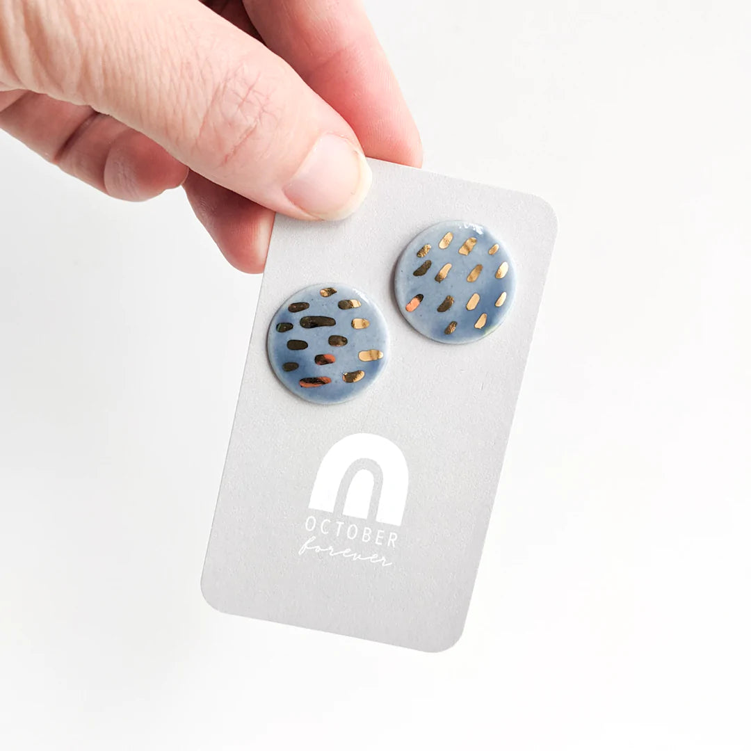 Dash Statement Porcelain Studs