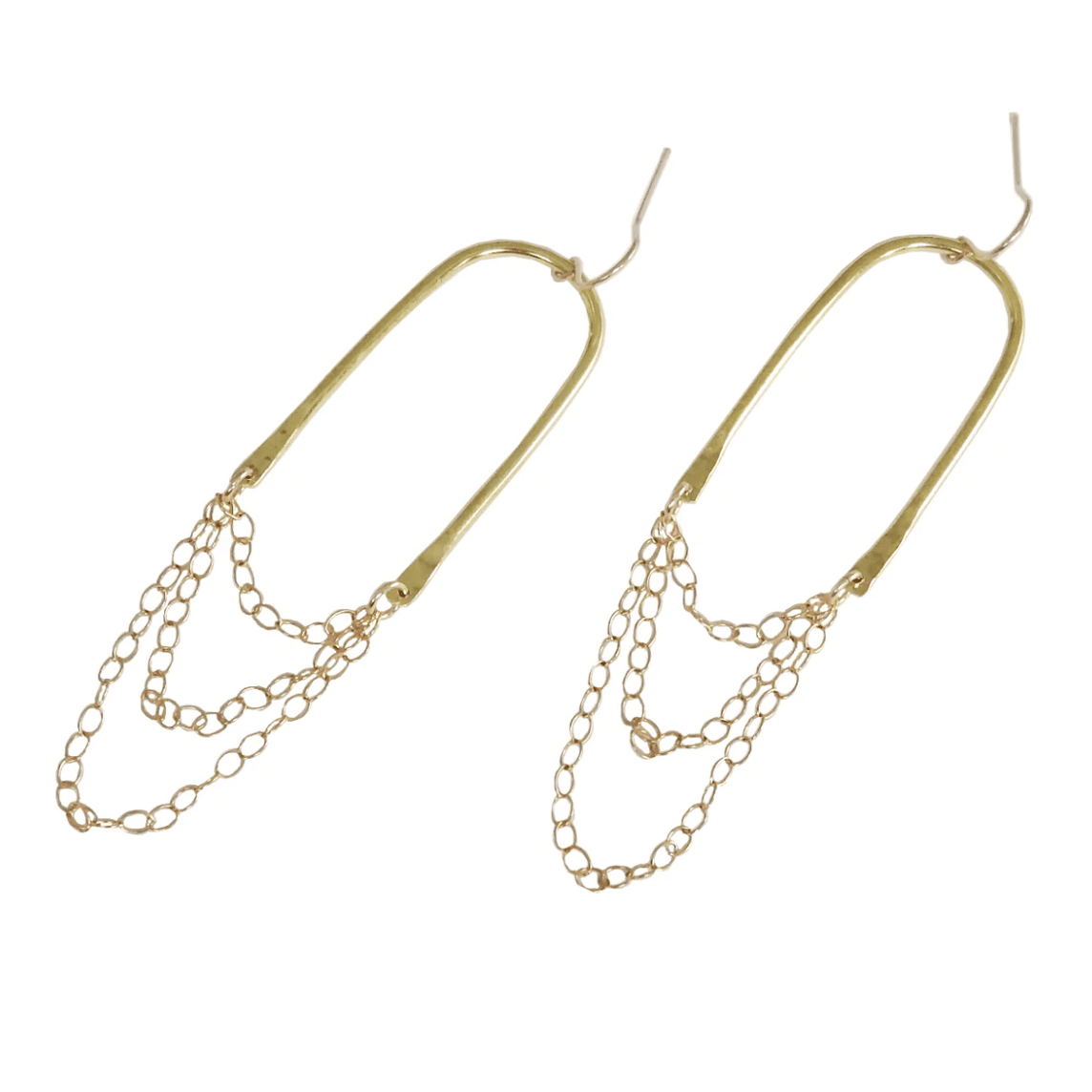 Triple Chain Earrings