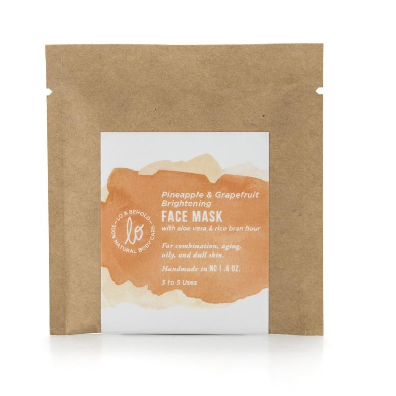Brightening Face Mask (Pineapple & Grapefruit) - Lo & Behold Naturals -Freehand Market