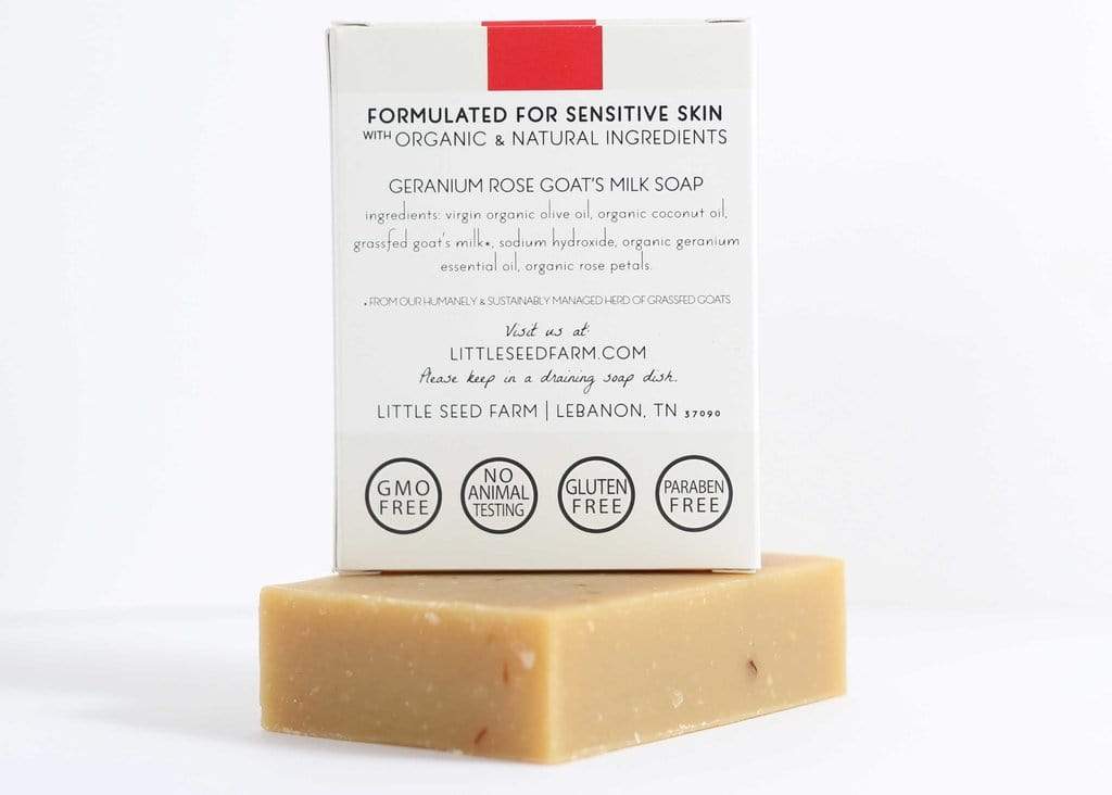 Geranium Rose Goat's Milk Soap Bar - Little Seed Farm -Freehand Market