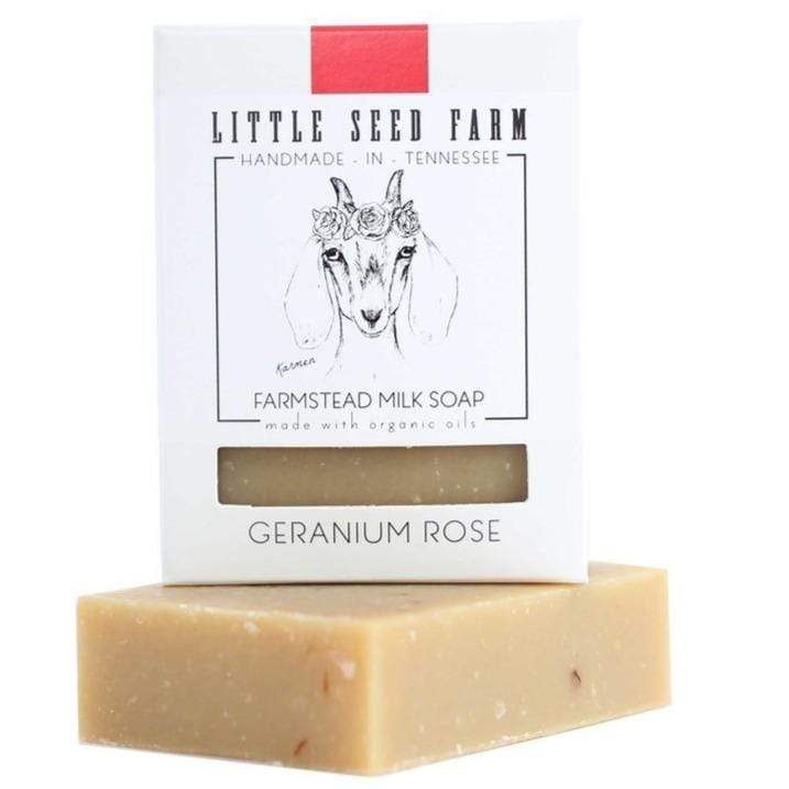 Geranium Rose Goat's Milk Soap Bar - Little Seed Farm -Freehand Market