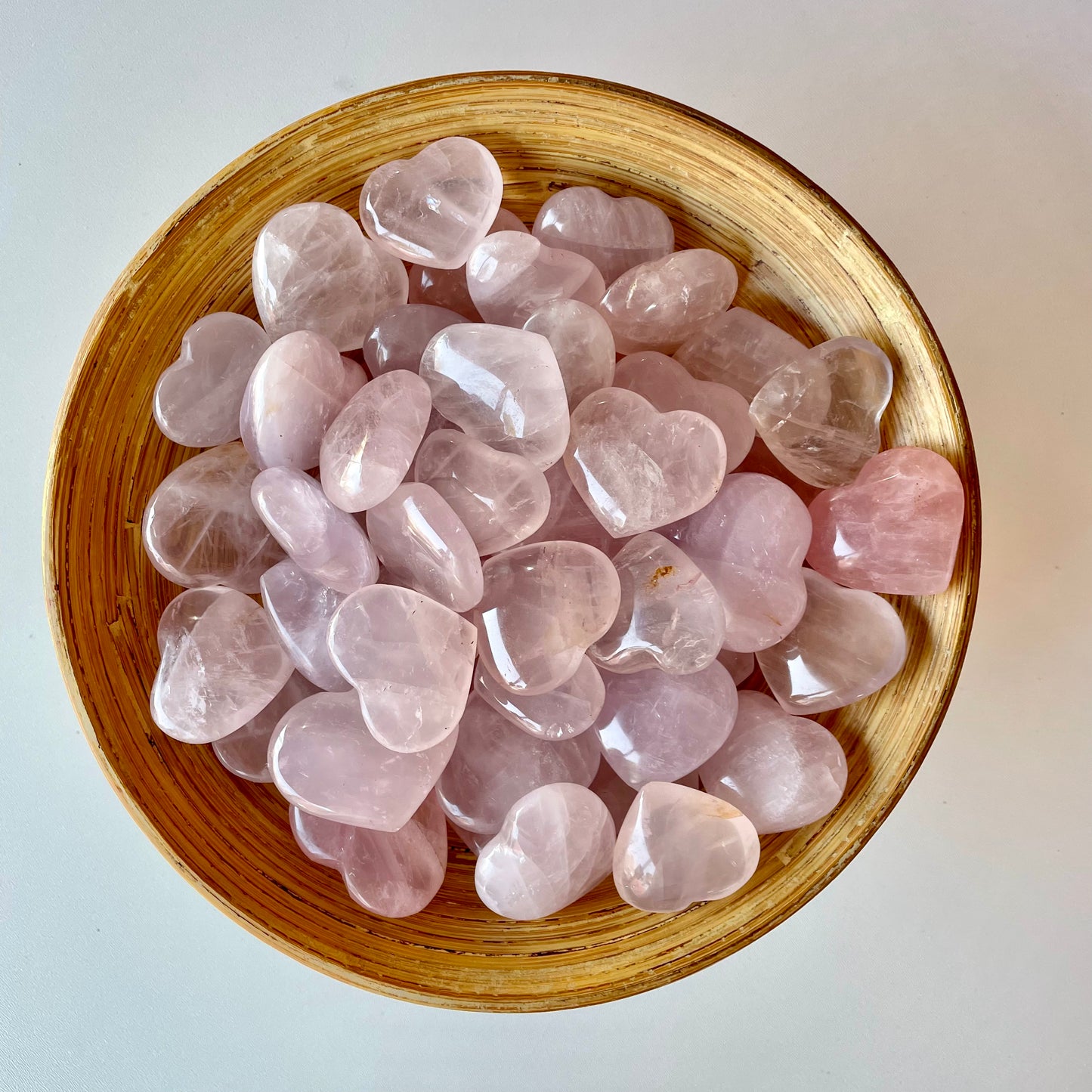 Rose Quartz Polished Heart