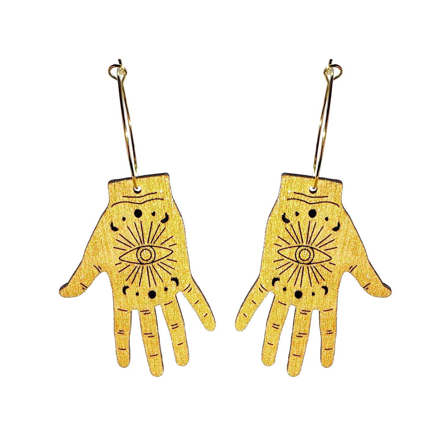 Palmistry Hand Hoop Earrings