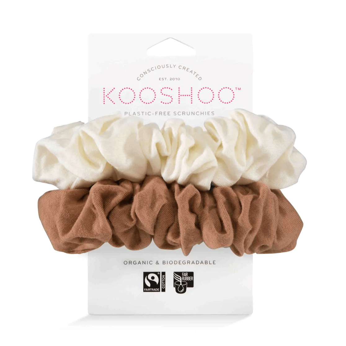 Scrunchie 2 Pack - Cream & Cappuccino