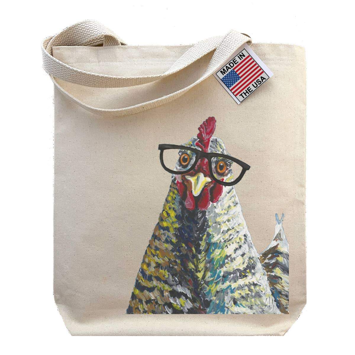 Smart Chicken Tote Bag - Hippie Hound Studios -Freehand Market