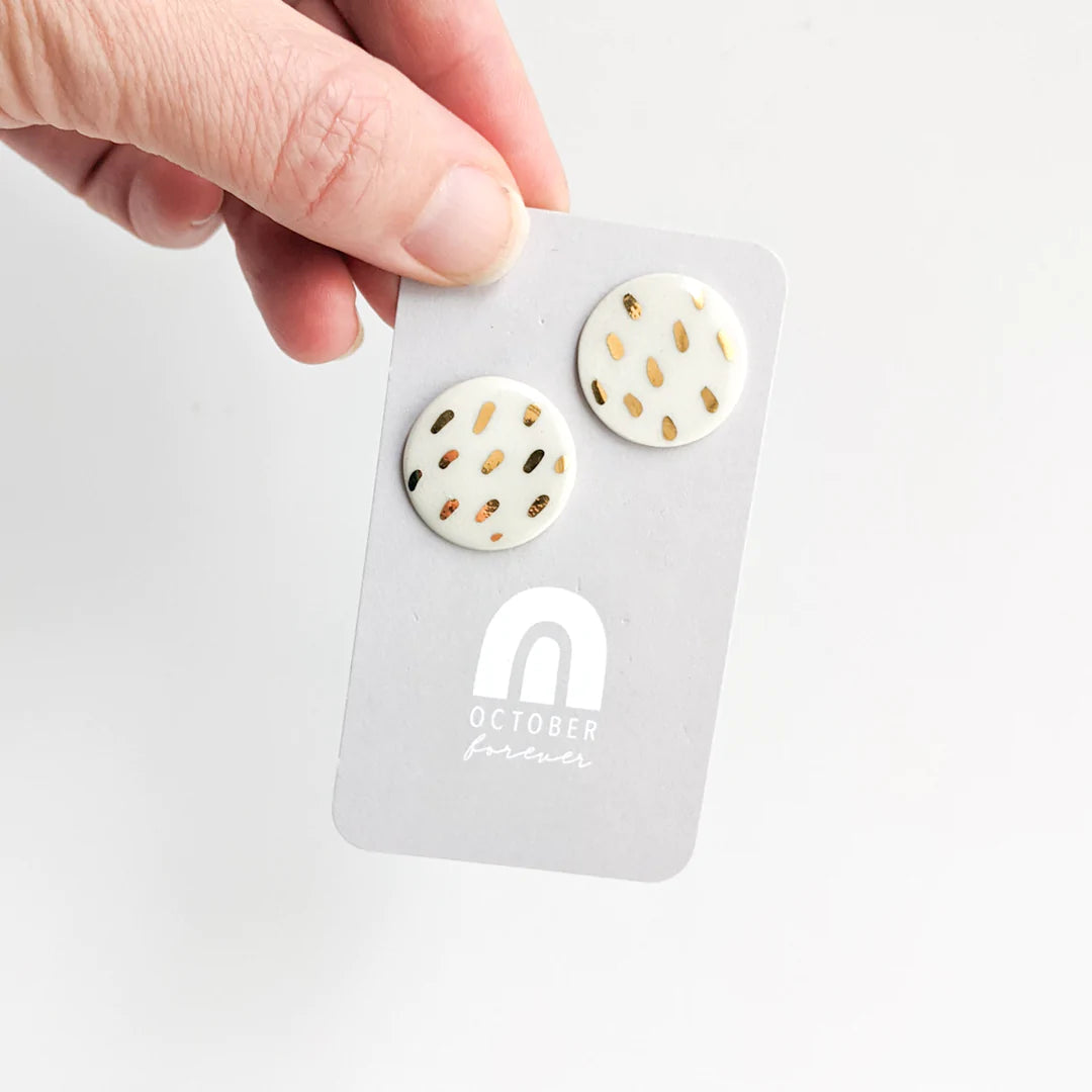 Dash Statement Porcelain Studs