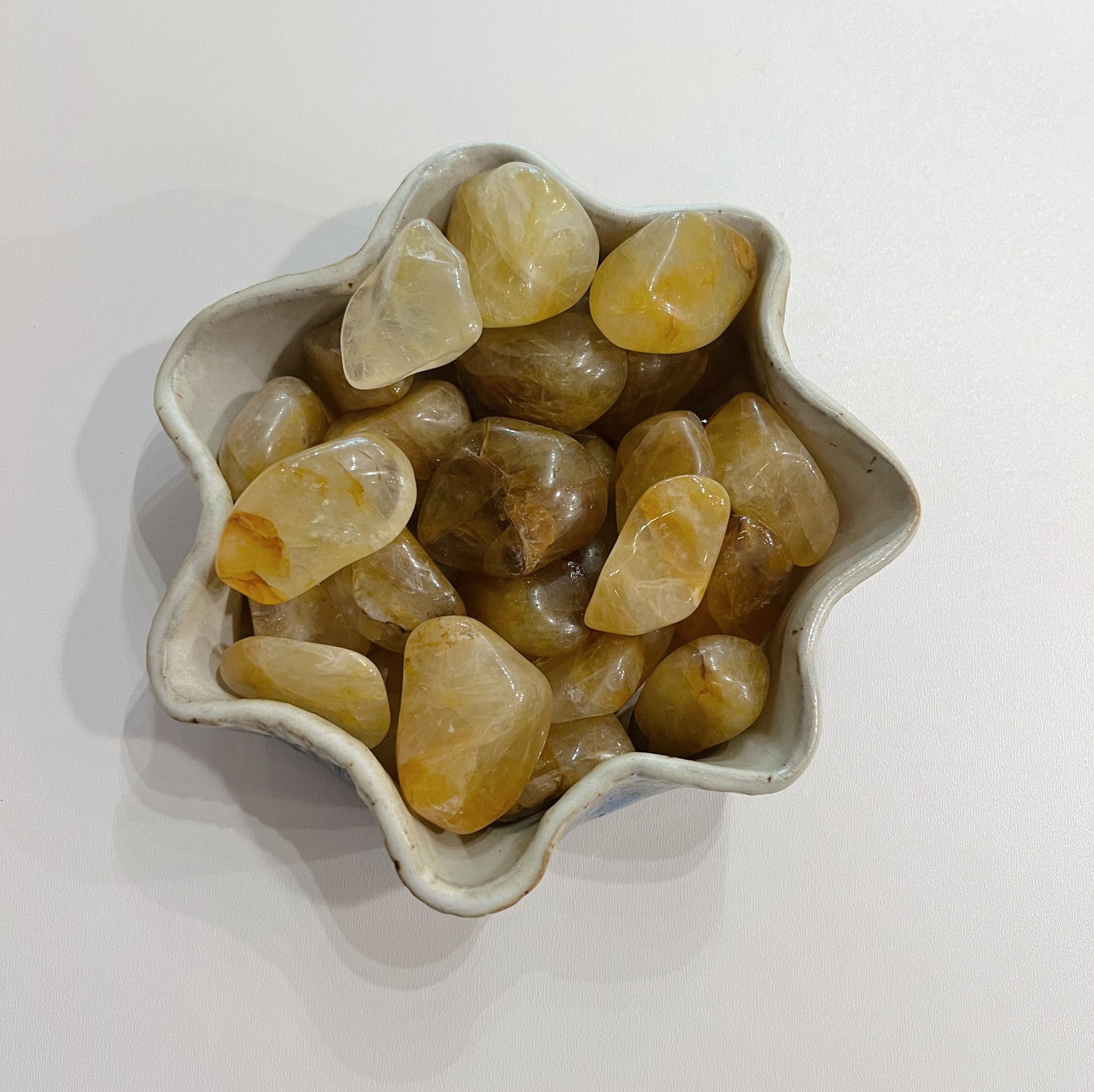 Yellow Hematoid (Golden Healer) Tumbled Stone | Polished