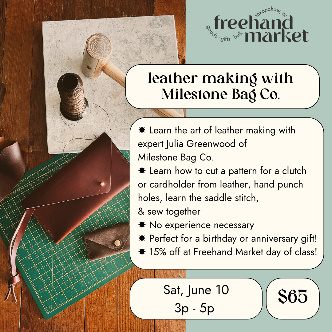 Leather Making Workshop with Milestone Bag Co
