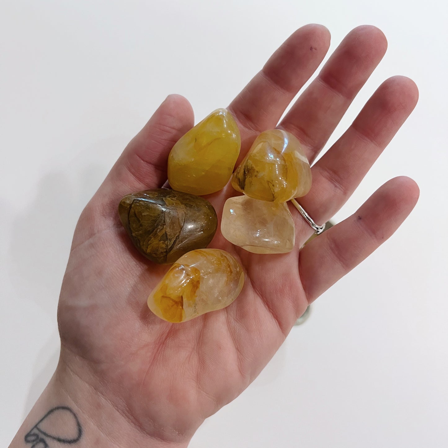 Yellow Hematoid (Golden Healer) Tumbled Stone | Polished