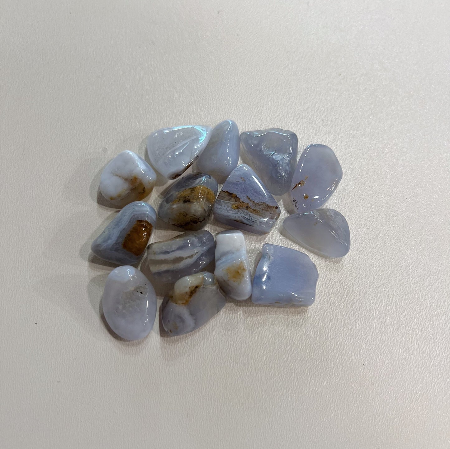 Blue Lace Agate/Blue Chalcedony Tumble