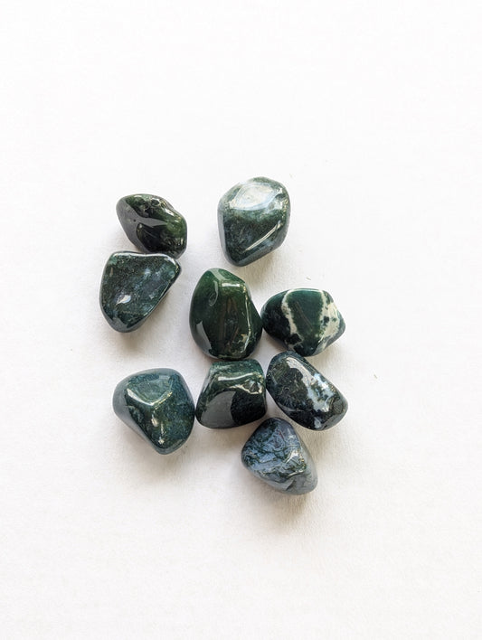 Moss Agate Tumble