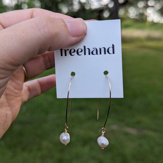 Chesapeake Earrings | Threaders with Gemstone Dangle