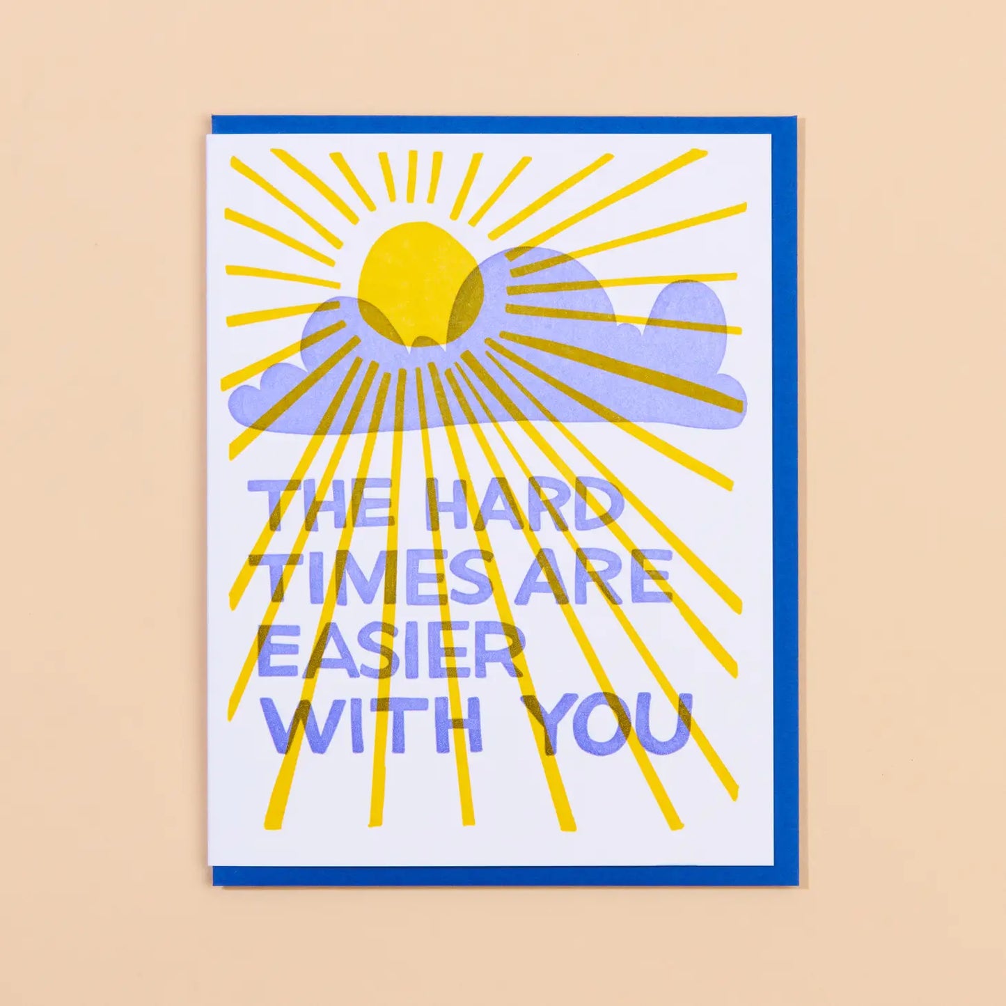 "Easier With You" Letterpress Greeting Card | Love & Anniversary Card, Friendship Card