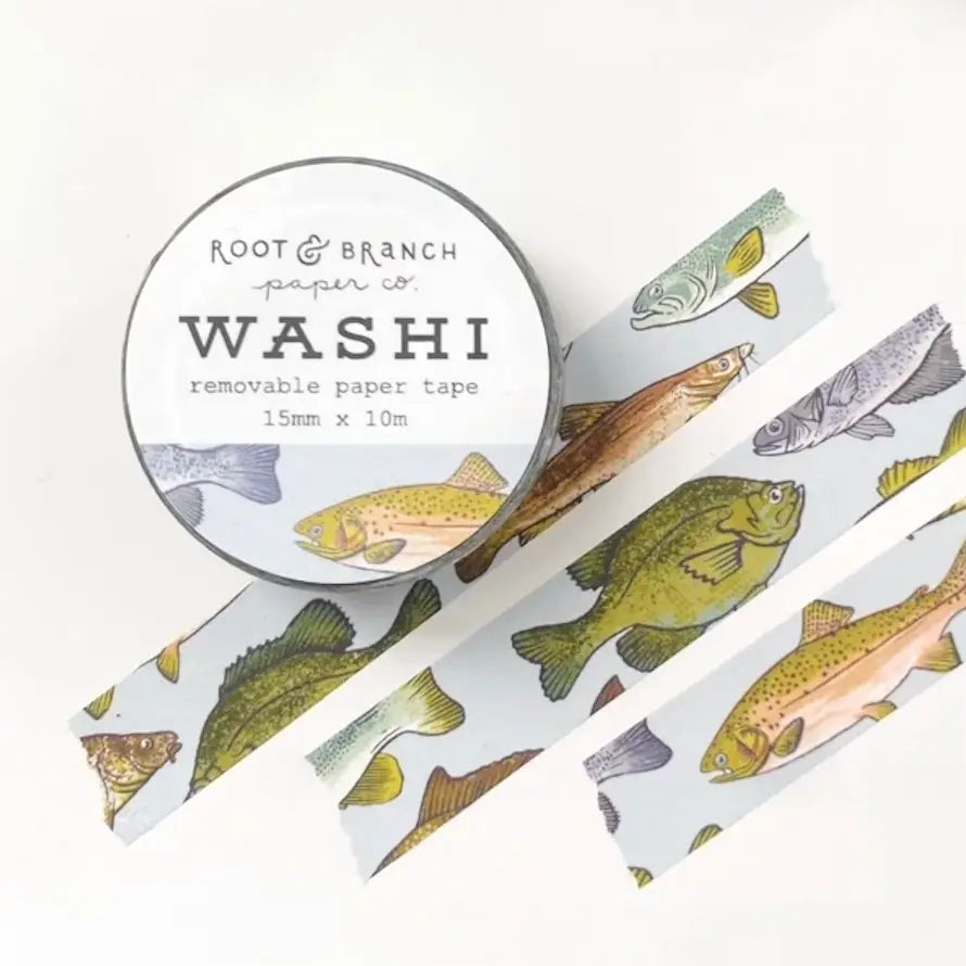 Freshwater Fish Washi Tape