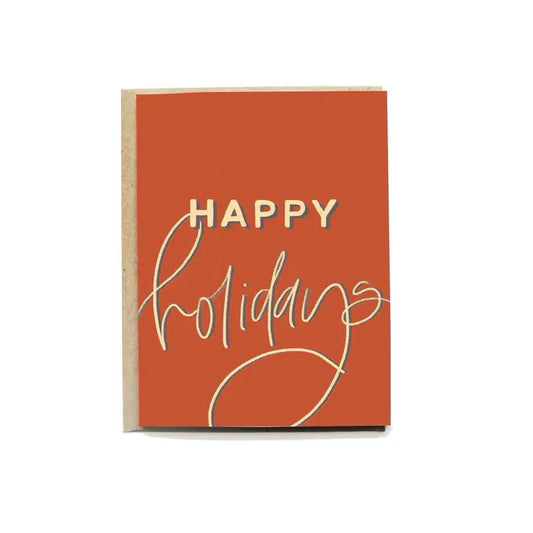 Vintage Happy Holidays Greeting Card