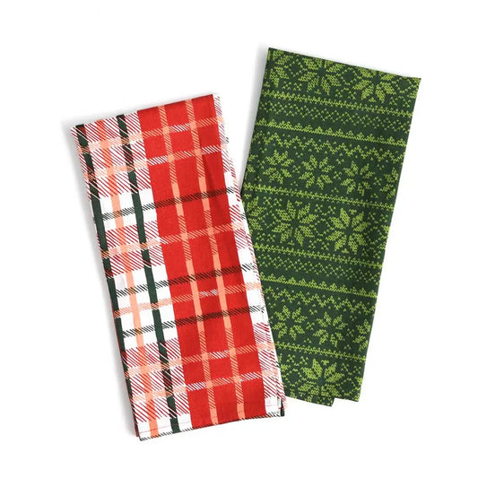 Holiday Plaid Kitchen Towel 2 Pack