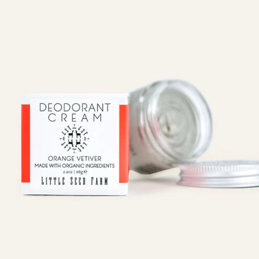 All Natural Deodorant Cream - Orange Vetiver Activated Charcoal