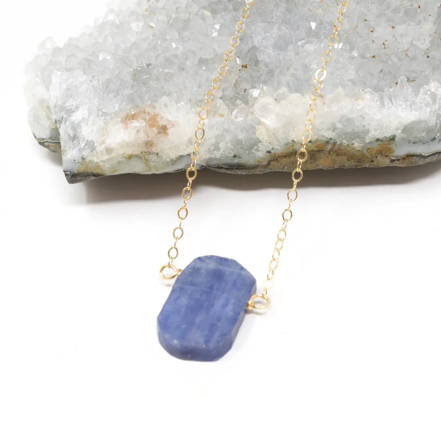 Blue Kyanite Chip Necklace