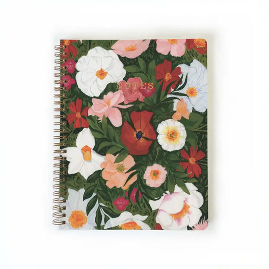 Lush Garden Notebook | 7x9 Bullet Journal | Dot Grid Pages
