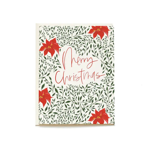 Poinsettia Holiday Greeting Card