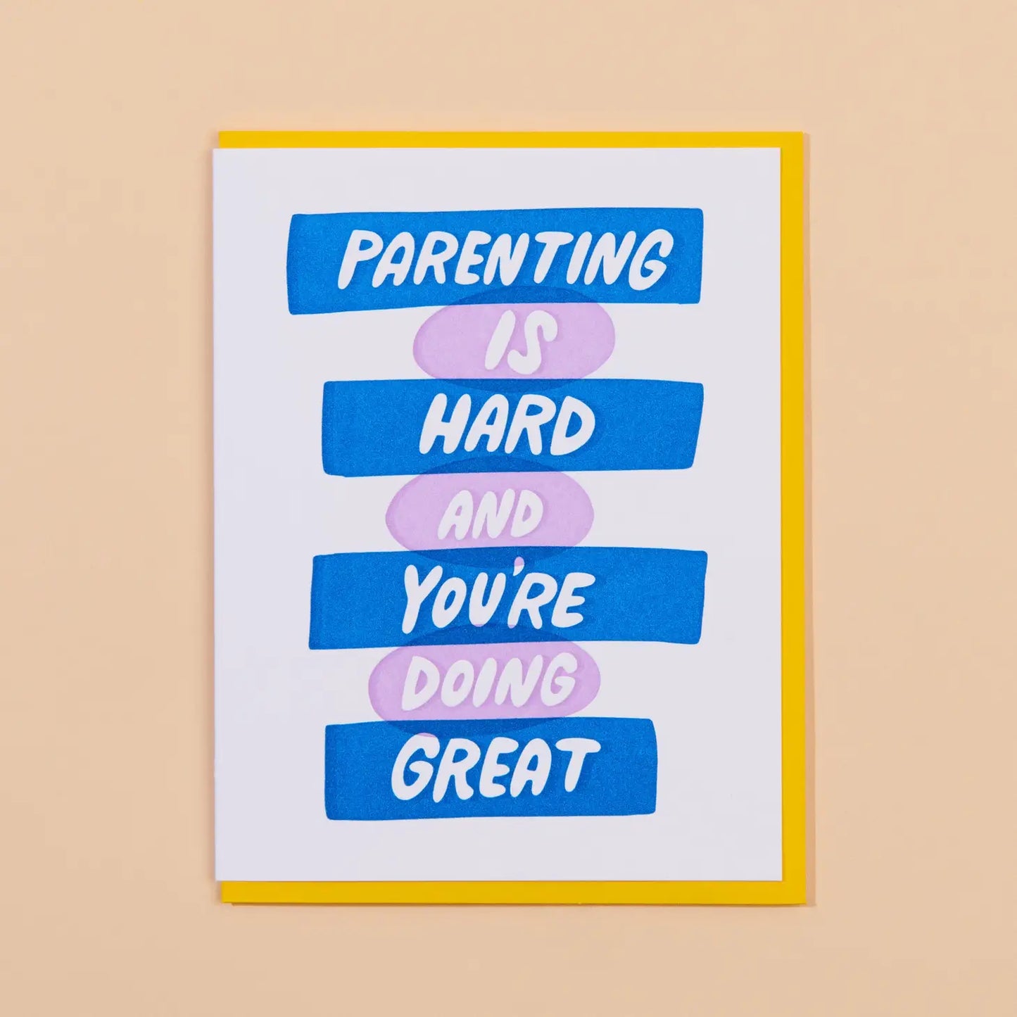 "Parenting is Hard" Letterpress Greeting Card | New Baby Card, Mother's Day Card, Father's Day Card