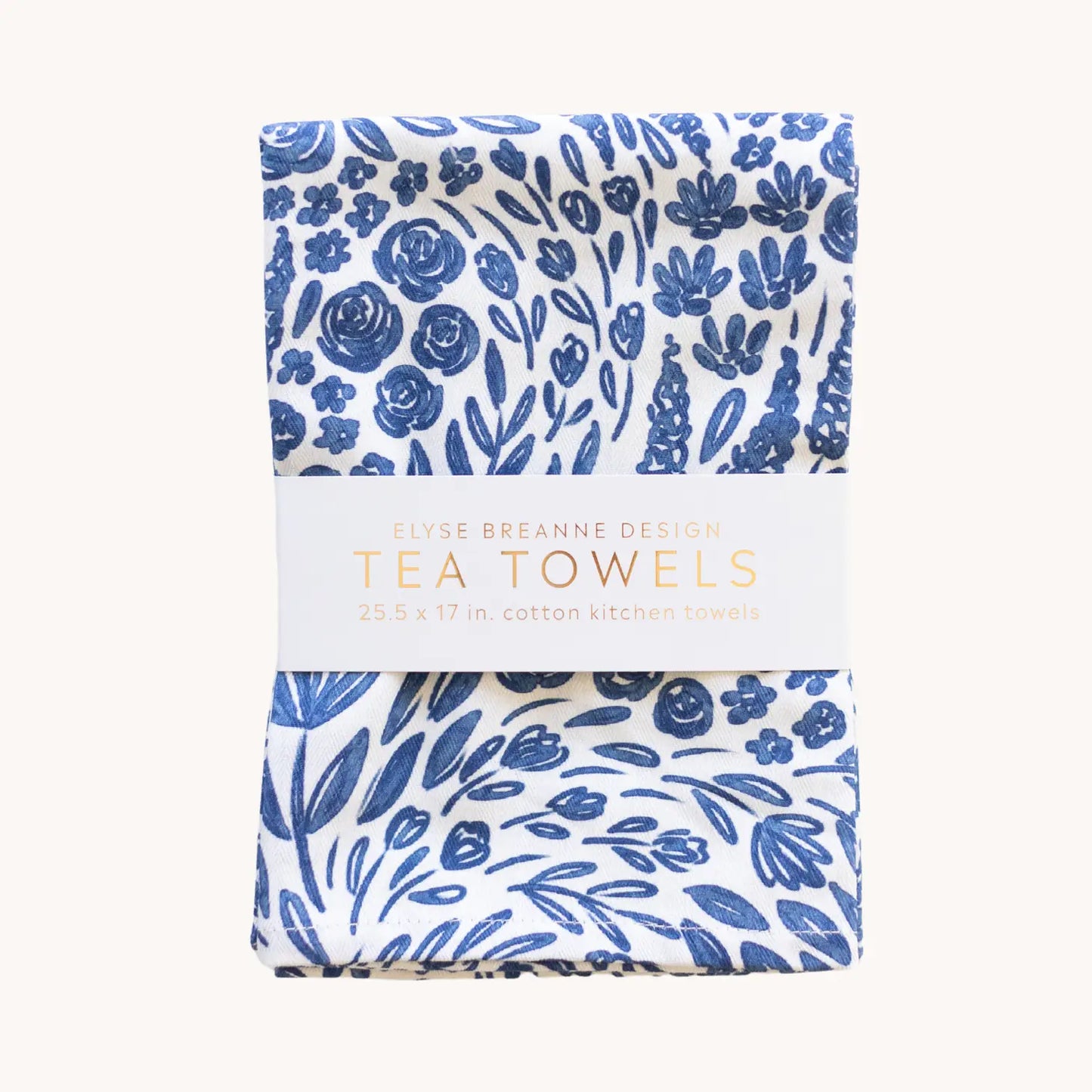 Pack of 2 Cotton Tea Towels | Porcelain Floral