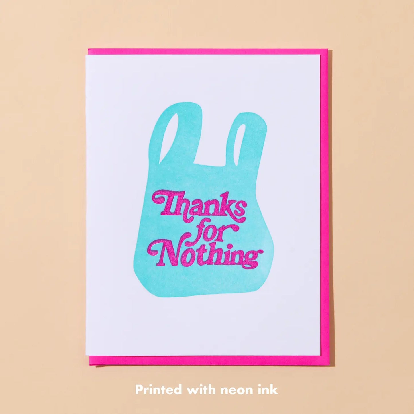 "Thanks for Nothing" Letterpress Greeting Card | Everyday Card, Thank You Card
