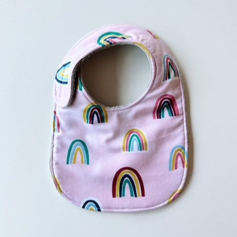 Pink Rainbow Baby Bib