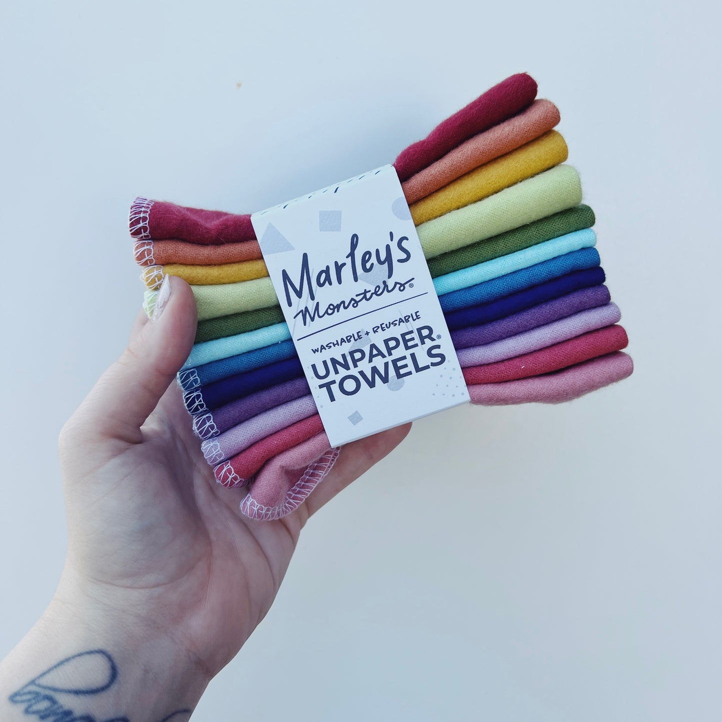 UNpaper Towels/Reusable cloths 12 Pack - Rainbow
