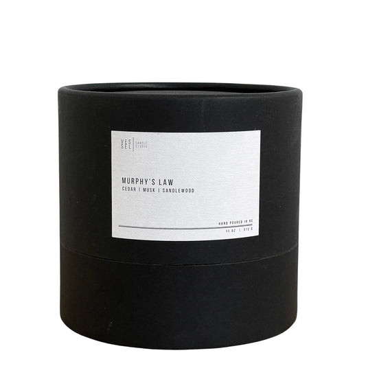 "Murphy's Law" Cedar + Sandalwood | Refillable 11oz Three Wick Candle