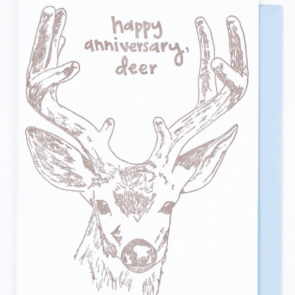 Happy Anniversary Deer Greeting Card