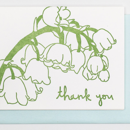 Thank You Lily of the Valley Greeting Card