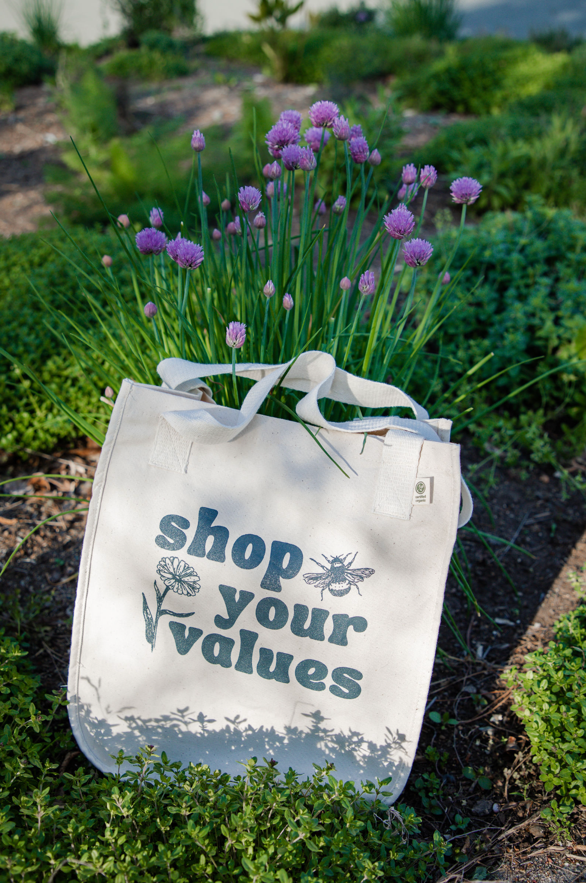 Shop Your Values Screen Printed Tote Bag