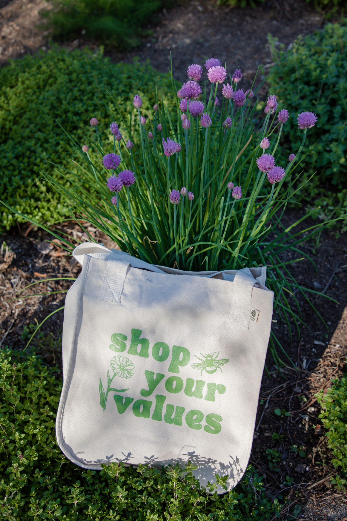 Shop Your Values Screen Printed Tote Bag