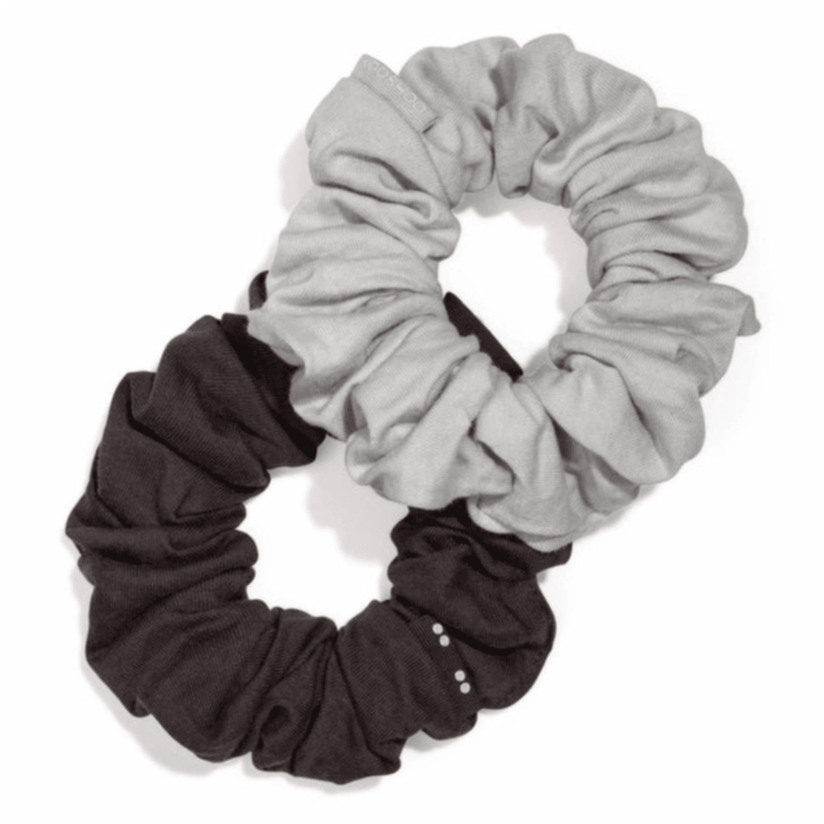 Scrunchie 2 Pack - Silver & Charcoal