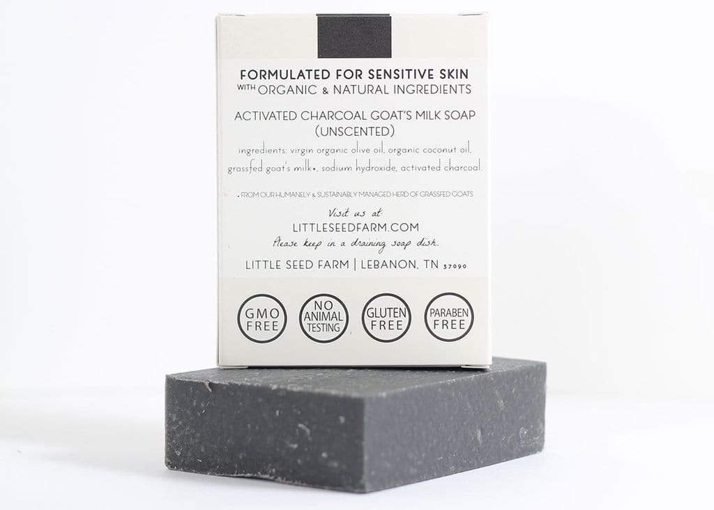 Activated Charcoal Facial And Body Bar Soap - Little Seed Farm -Freehand Market