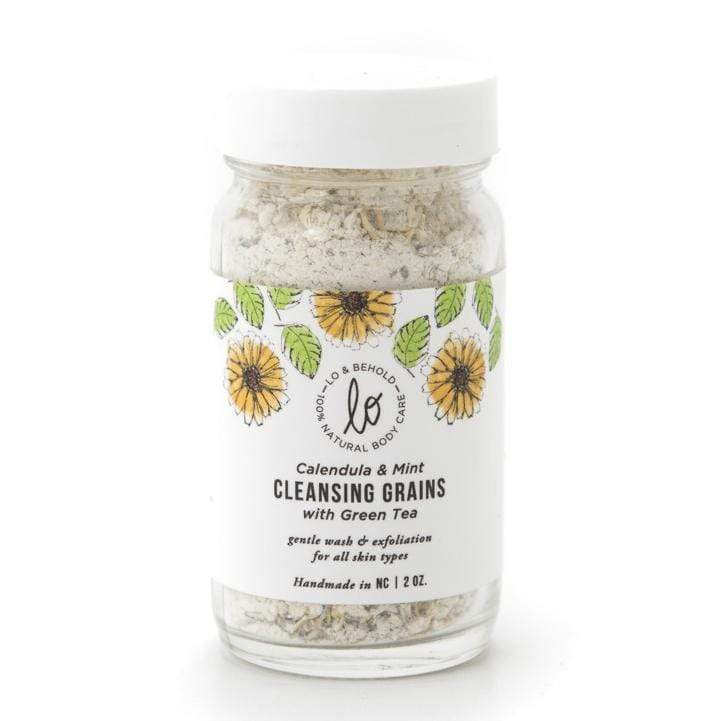 Calendula & Mint Cleansing Grains Exfoliating Face Wash - Lo & Behold Naturals -Freehand Market