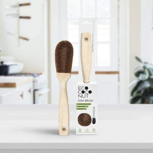 Wooden Dish Brush Plastic Free Plant Fibers