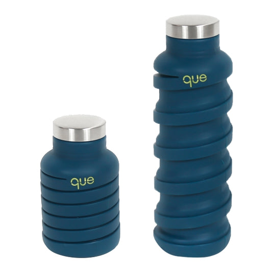 Dark Blue Collabsible Silicone Water Bottle