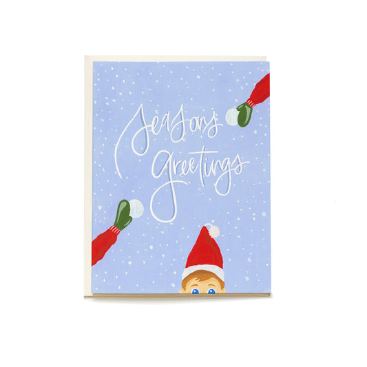Elf Season's Greetings Holiday Greeting Card