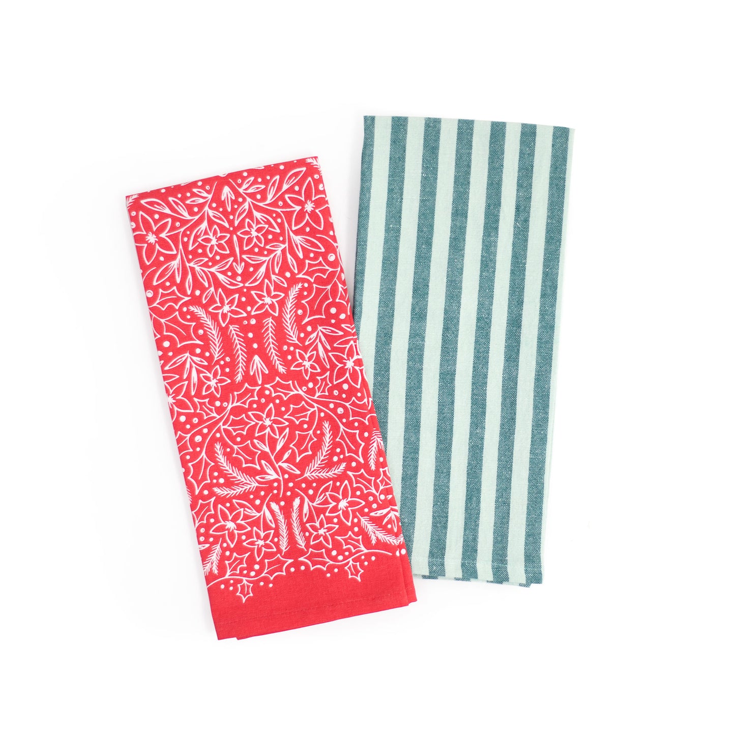 Holiday Floral Kitchen Towel 2 Pack