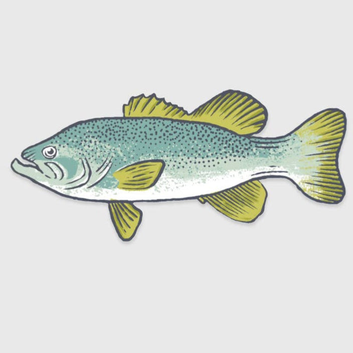 Largemouth Bass Eco-Friendly Paper Sticker