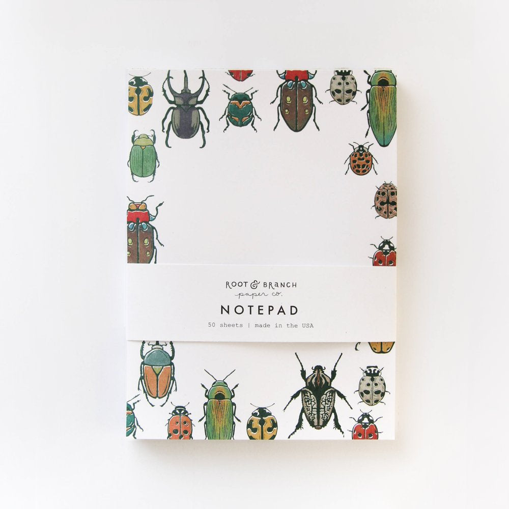 Beetles + Bugs Notepad