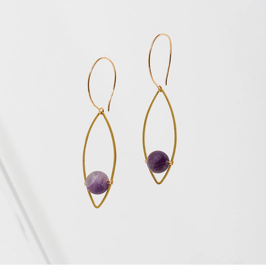 Georgia Earrings- Amethyst